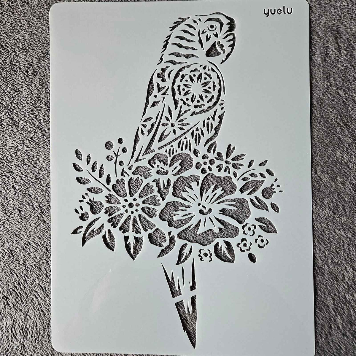 Hobby stencil - Papegaai - A4