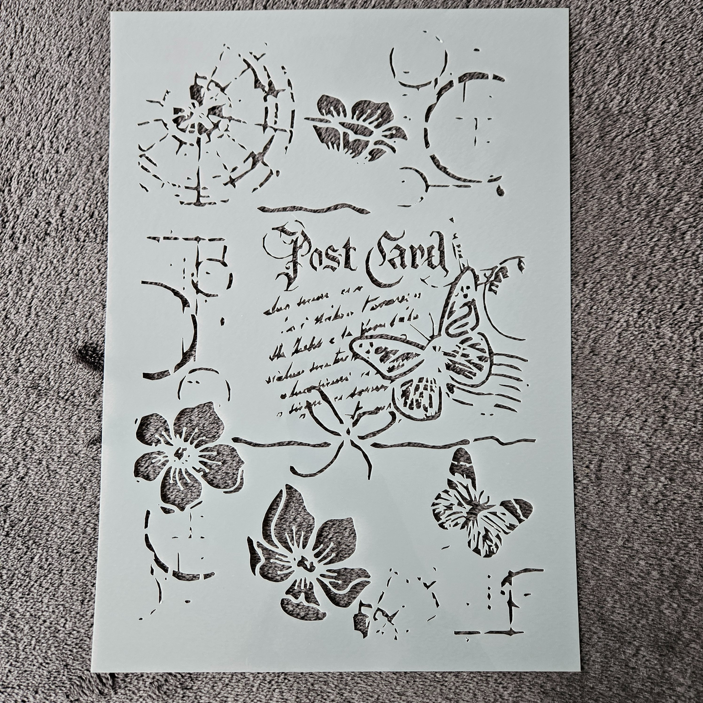 Hobby stencil Post card - A4 - Hobby en meer