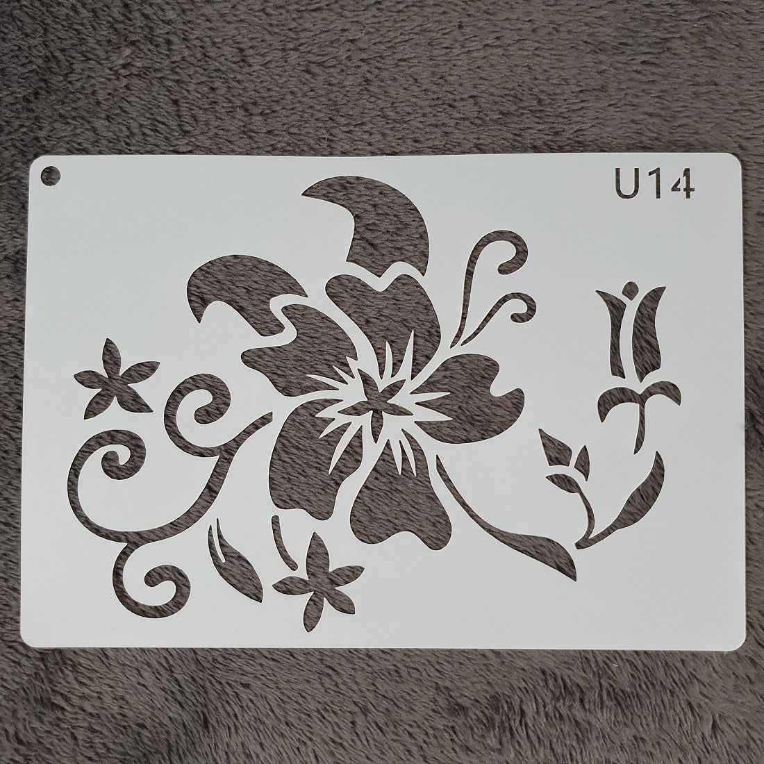 Hobby stencil - Sier bloem - A5