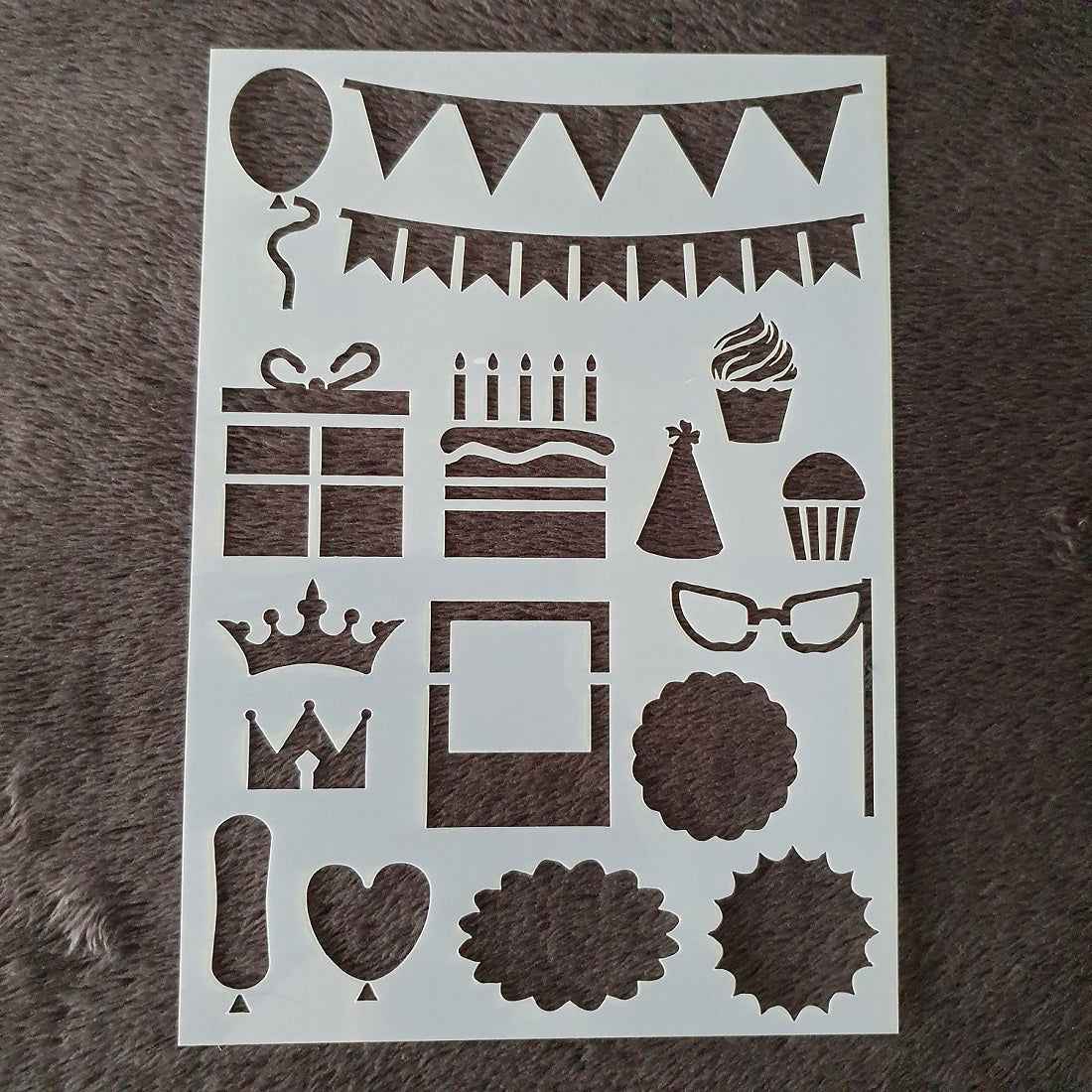 Hobby stencil - Verjaardag - A5