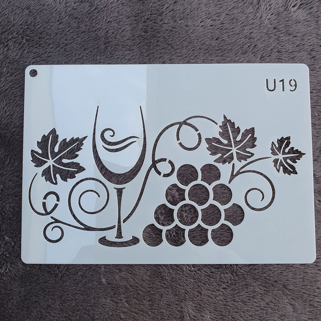 Hobby stencil Wijn met druiven - A5 - Hobby en meer