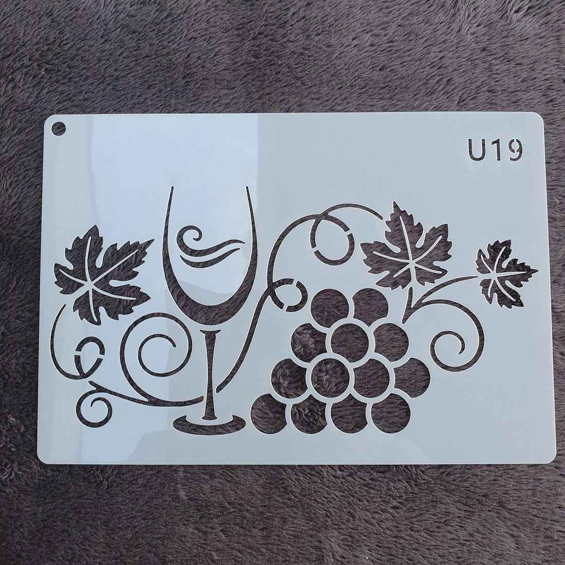 Hobby stencil - Wijn met druiven - A5