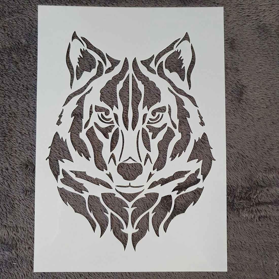 Hobby stencil - Wolven kop - A4