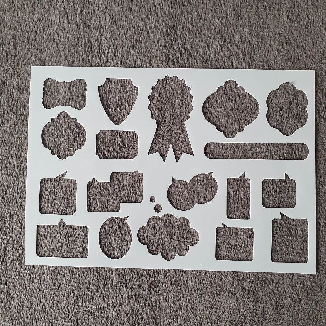 Hobby stencil tekst ballonnen - A5 - Hobby en meer