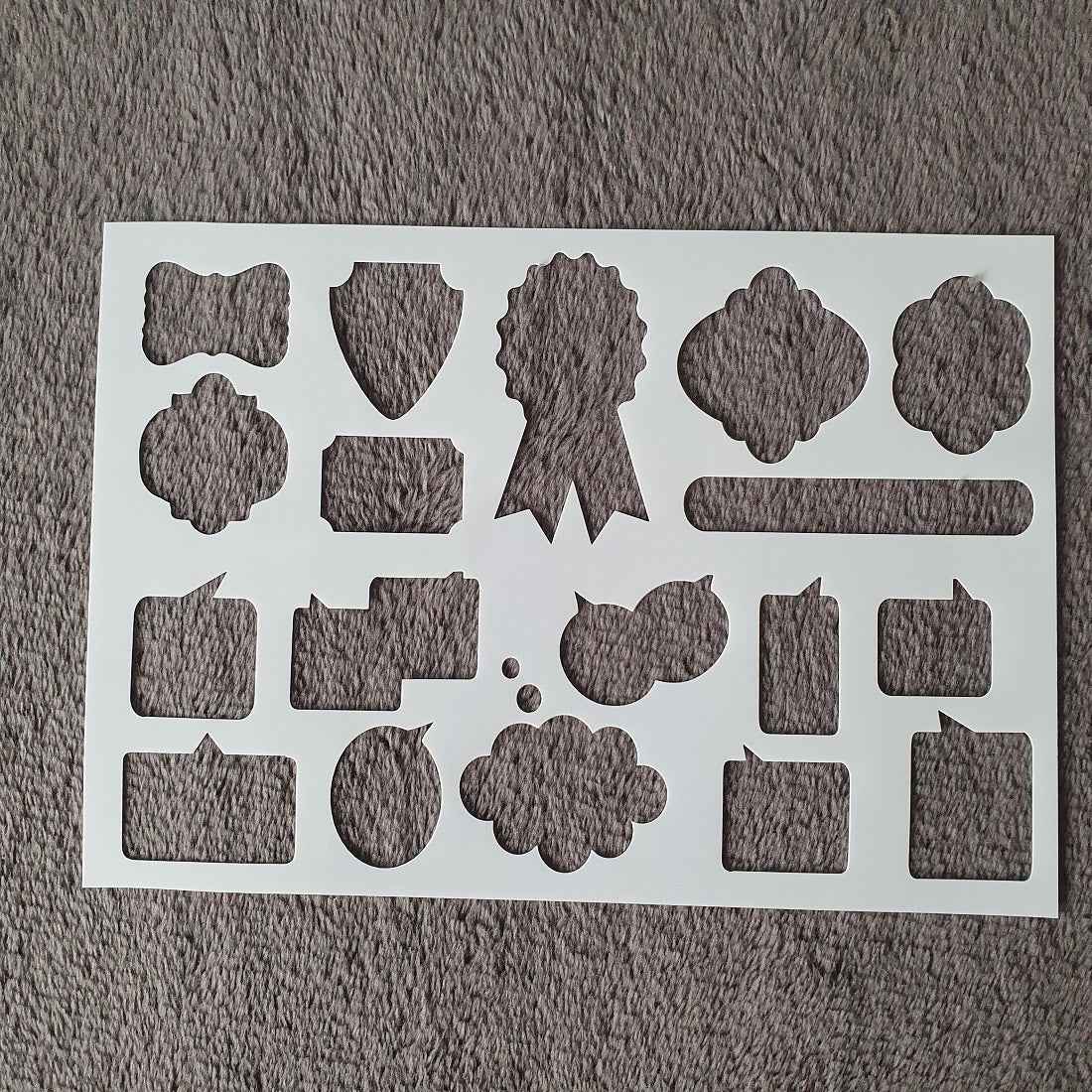 Hobby stencil - Tekst ballonnen - A5