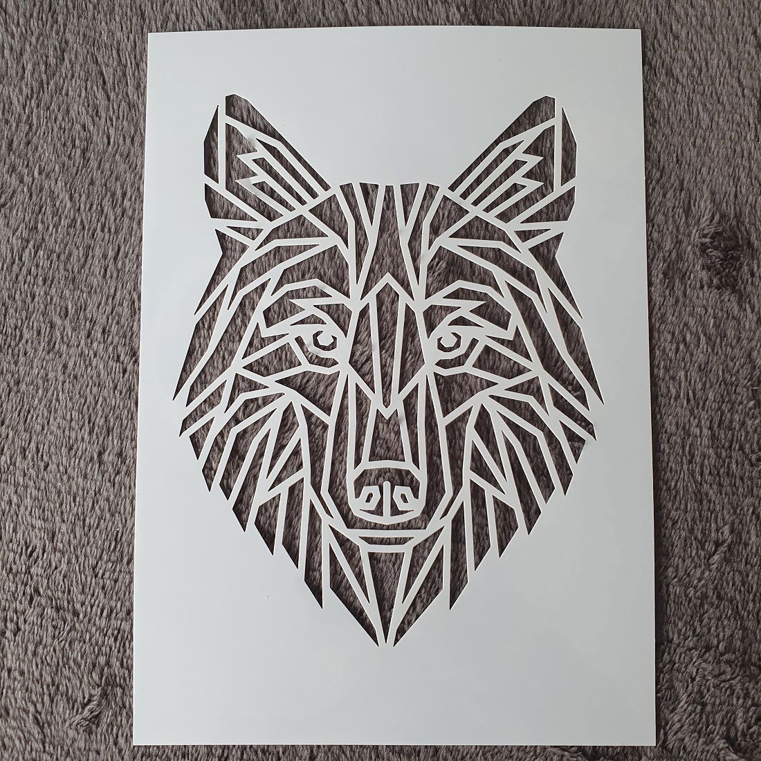 Hobby stencil wolf- A5 - Hobby en meer