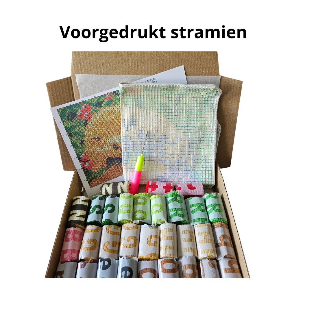 Latch hook kussen Egeltje- 43 x 43 cm - Hobby en meer