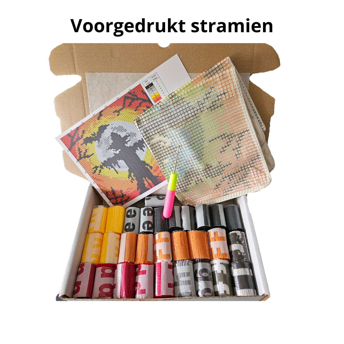 Latch hook kussen Vogelverschrikker- 43 x 43 cm - Hobby en meer