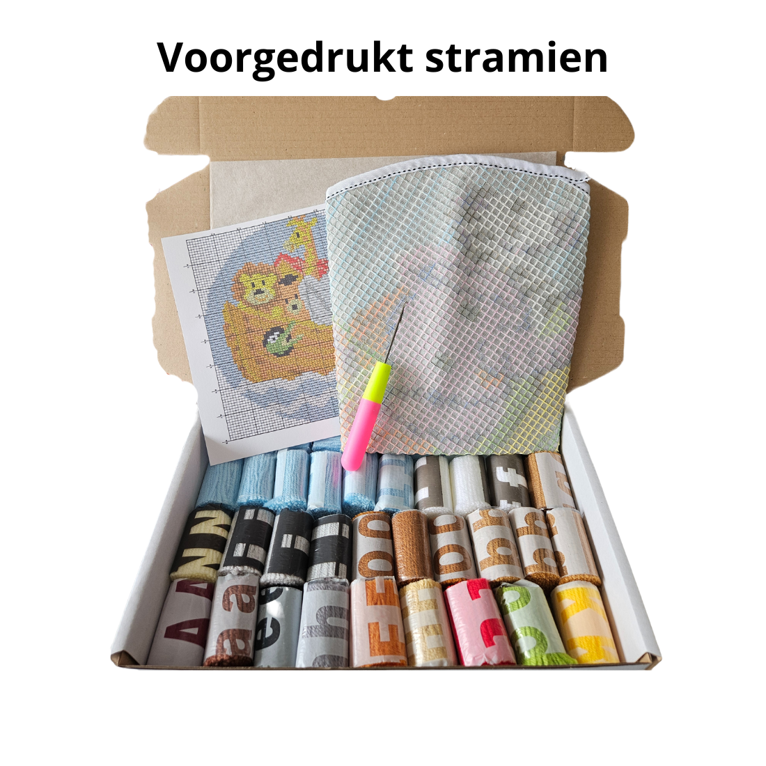 Latch hook mat Ark van Noach - 50 x 50 cm - Hobby en meer