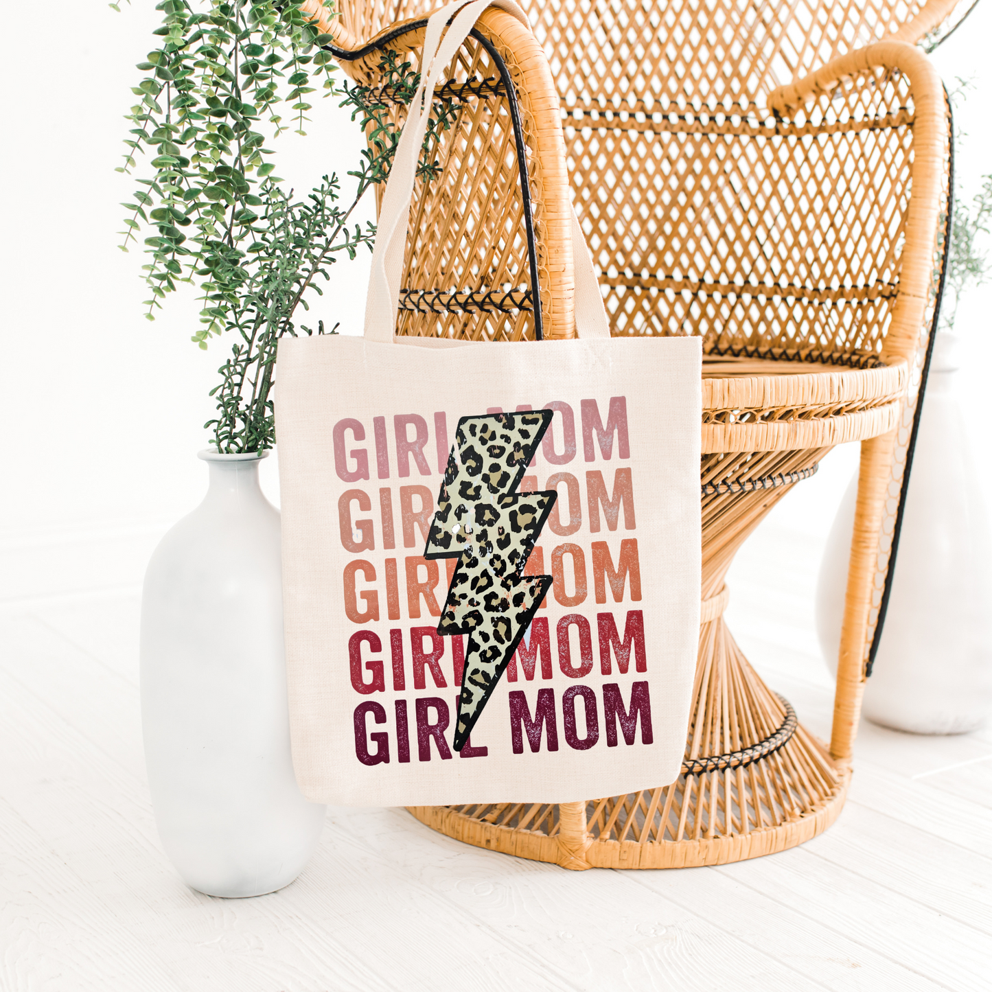 Tote bag - Mom girl roze