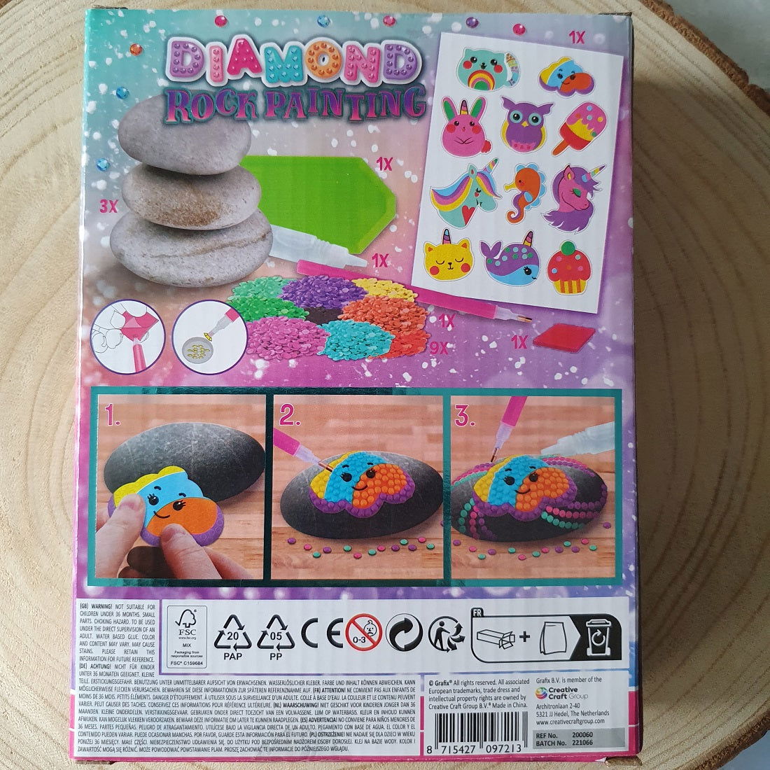 Steen schilderen met diamantjes - Hobby en meer