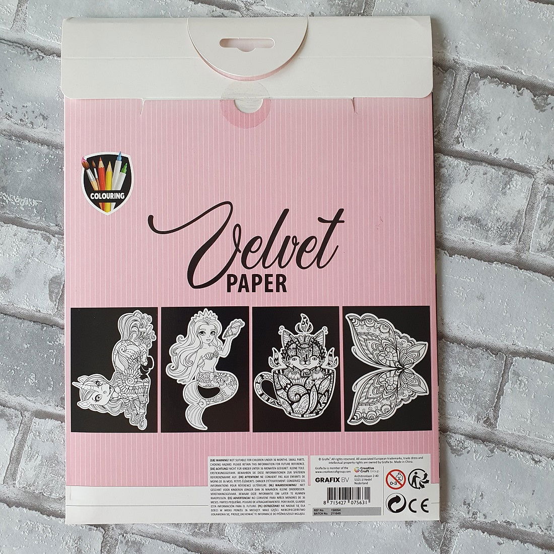Velvet kleurplaten - 4 stuks - (Roze) - Hobby en meer