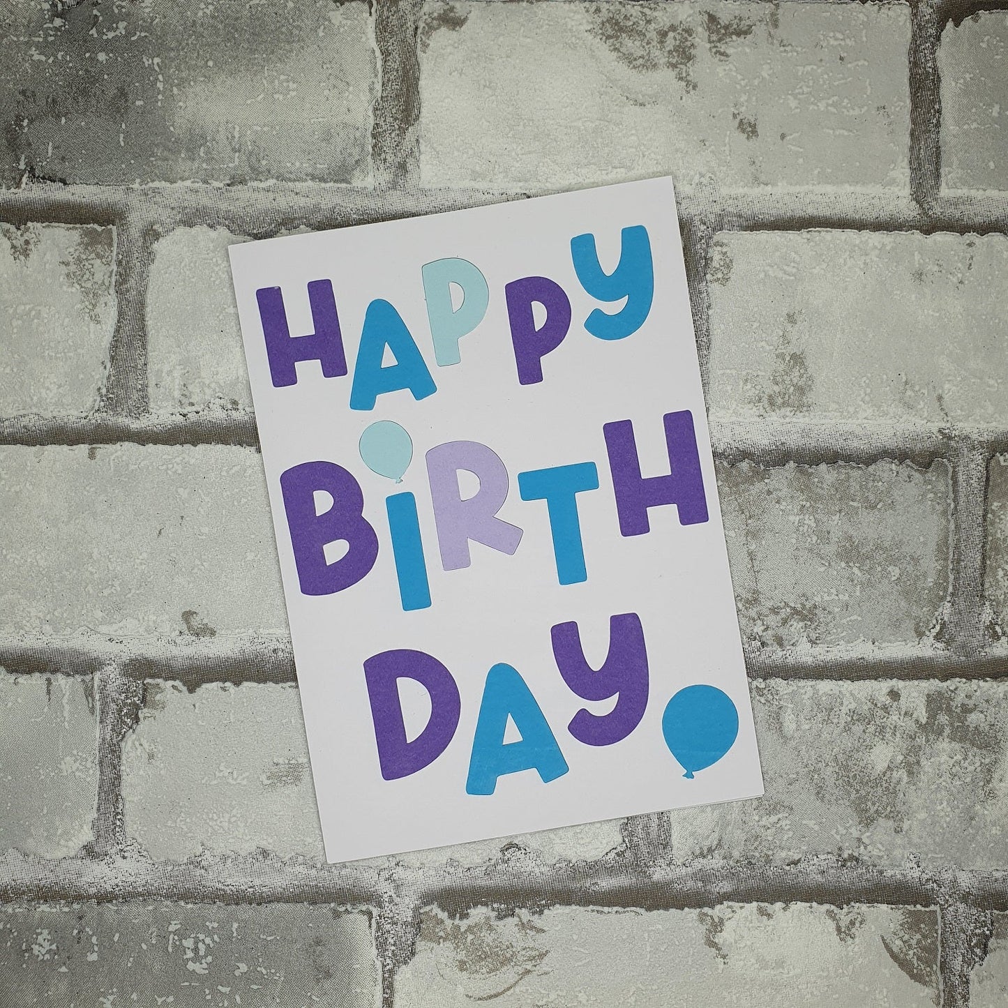 Verjaardag kaartje - Happy birthday - lila - Hobby en meer