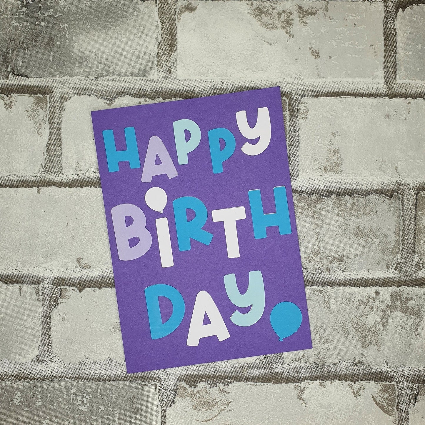 Verjaardag kaartje - Happy birthday - paars - Hobby en meer