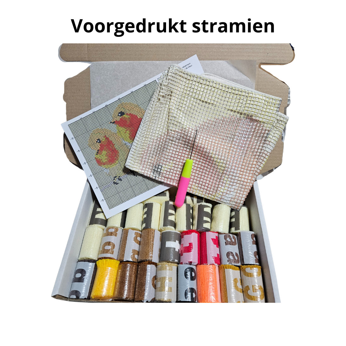 Roodborstjes - DIY kit - Latch hook - smyrna