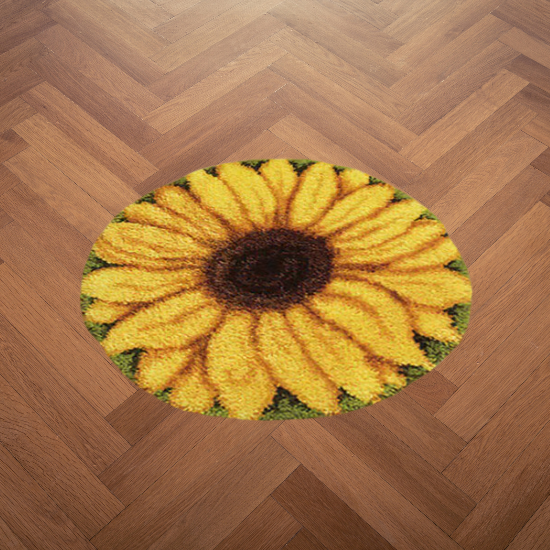 Latch hook mat Zonnebloem - 52 x 52 cm