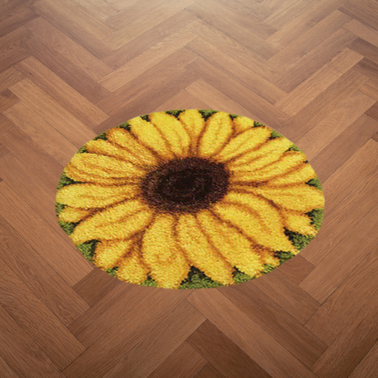 Latch hook mat Zonnebloem - 52 x 52 cm