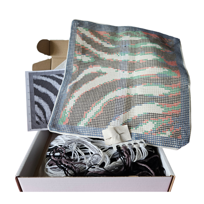 Borduur kussen Zebraprint