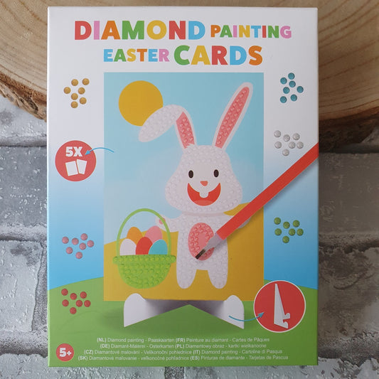 DIY diamond painting kaarten - pasen - konijntjes