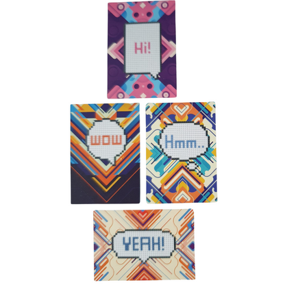 Diamond painting kaarten - Tekstwolkjes