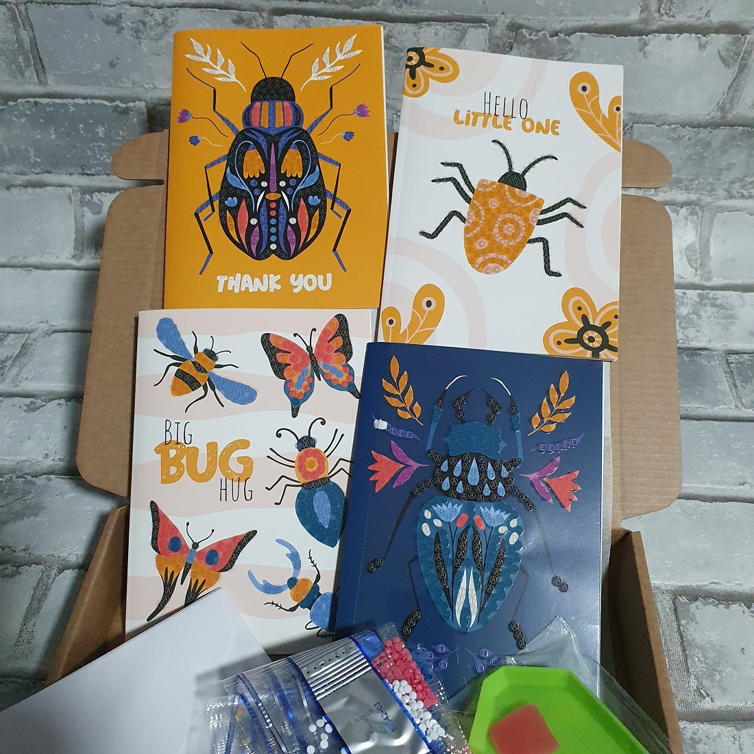 Diamond painting kaarten - Insecten