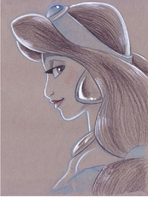 Diamond painting Prinses - 40 x 30 cm - Ronde steentjes