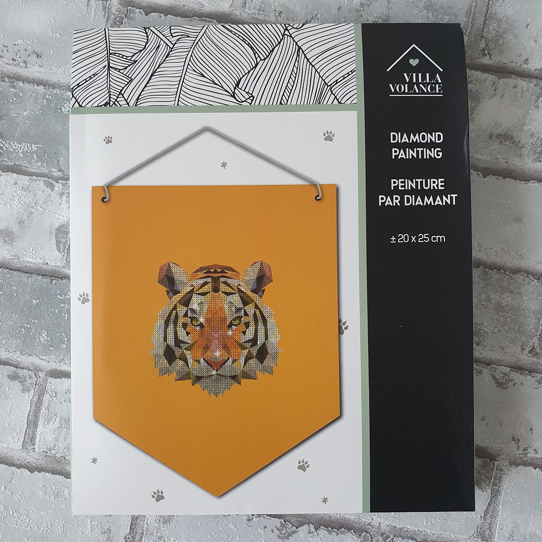 Diamond painting banner - Tijger