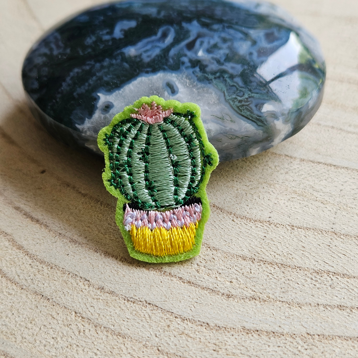 Strijk embleem - Iron on Patch - Cactus in pot