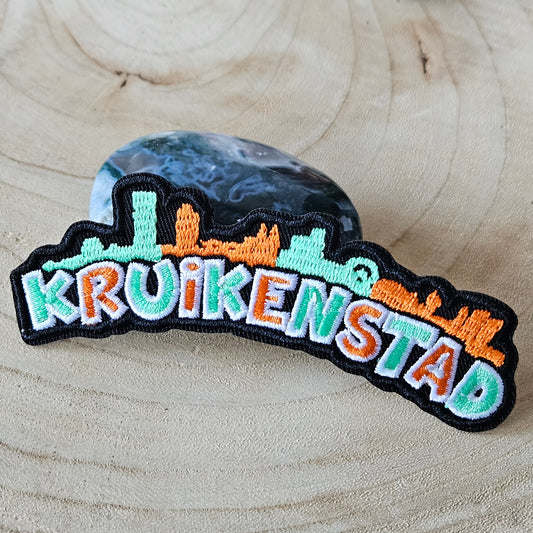 Strijk embleem - Iron on Patch -  Kruikenstad skyline