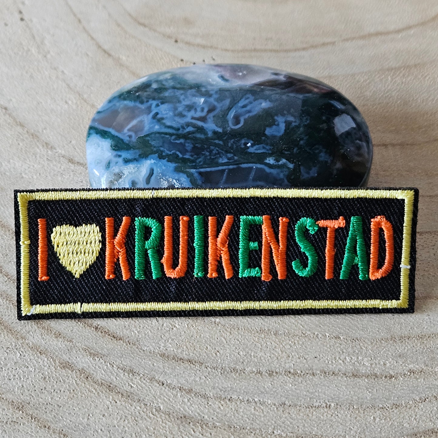 Strijk embleem - Iron on Patch -  I 💚 Kruikenstad