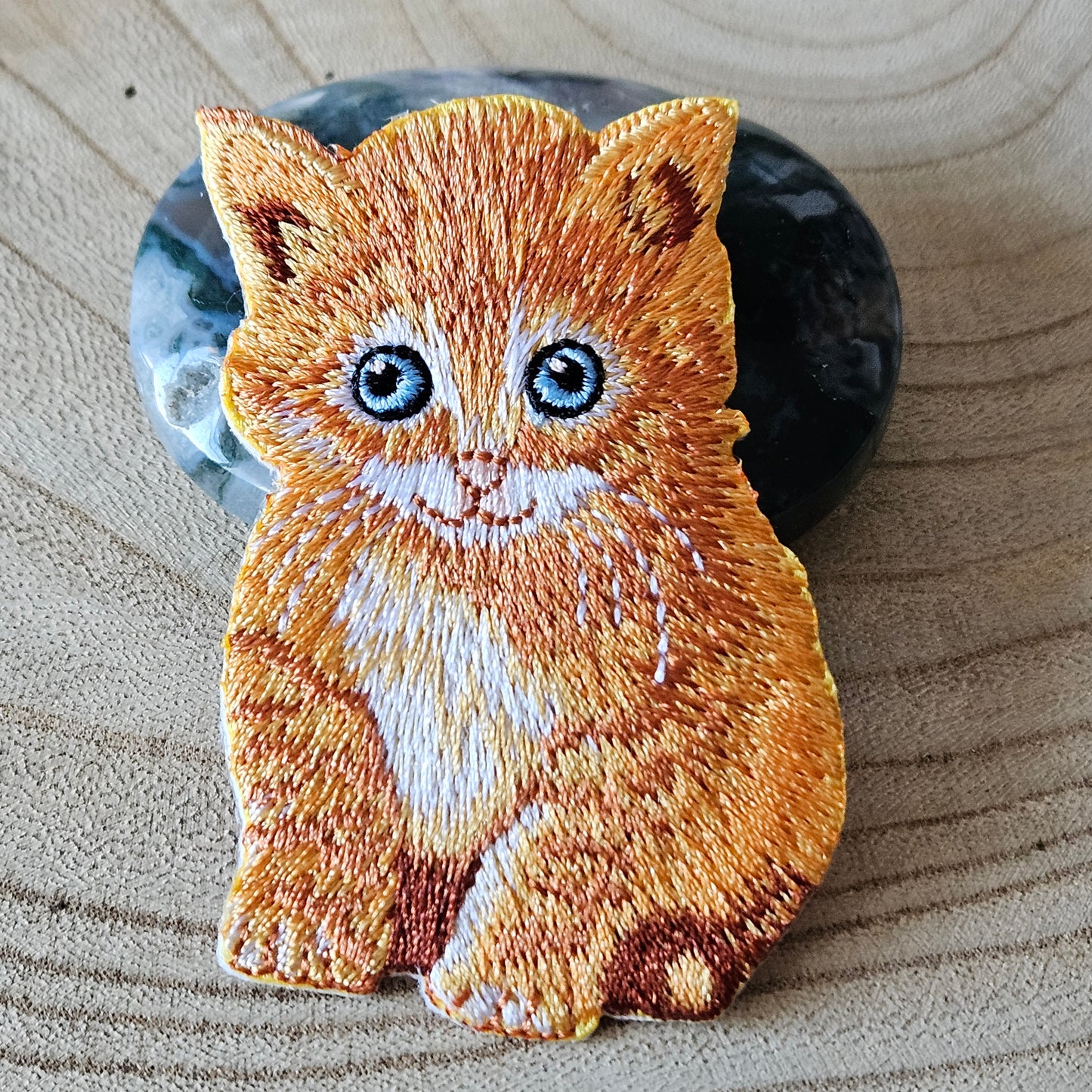 Strijk embleem - Iron on Patch -  Rode kitten