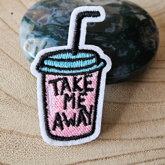 Strijk embleem - Iron on Patch -  Take me away