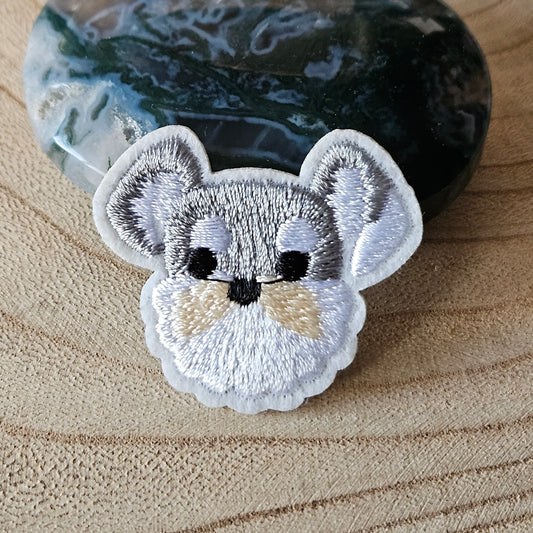 Strijk embleem - Iron on Patch -  Schnauzer