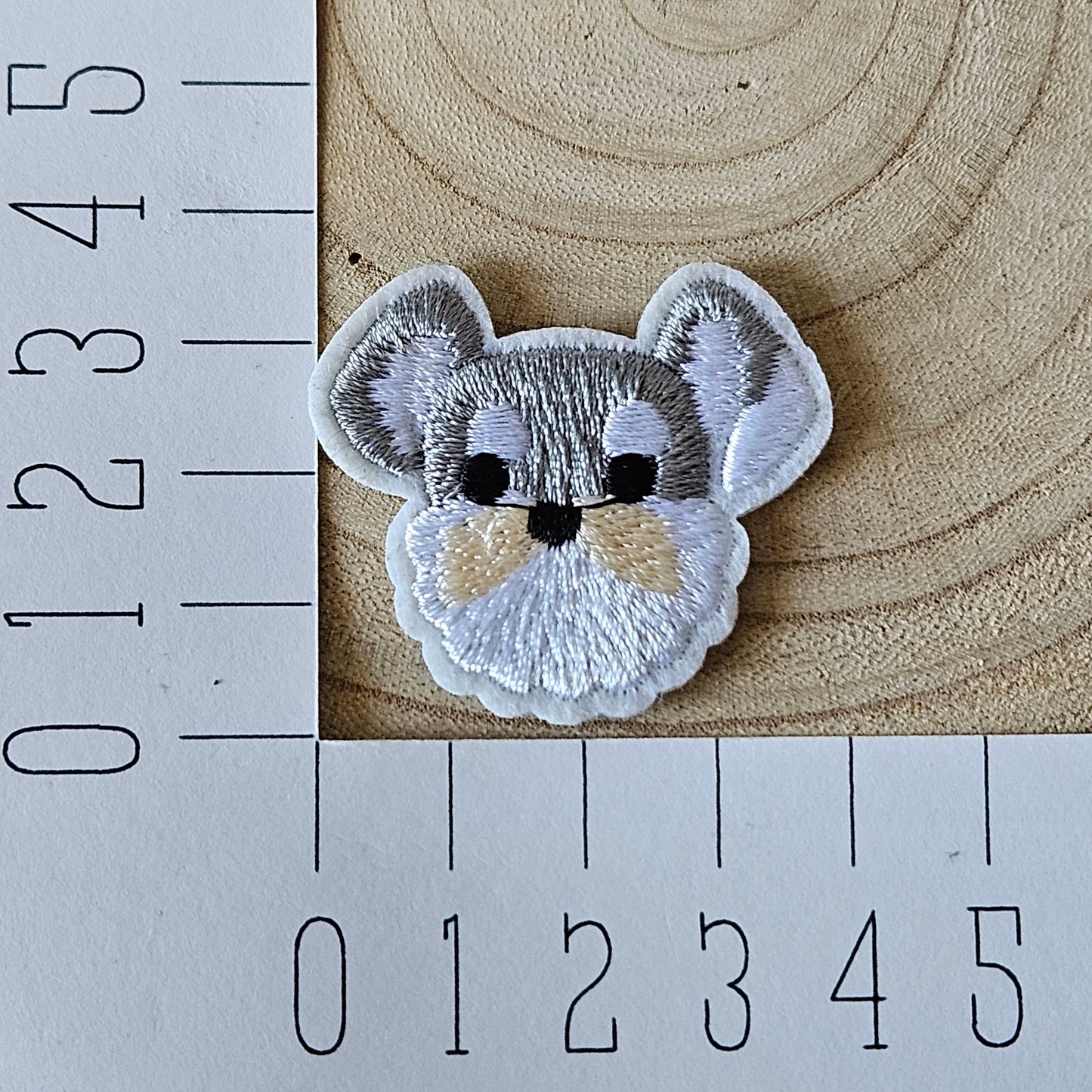 Strijk embleem - Iron on Patch -  Schnauzer