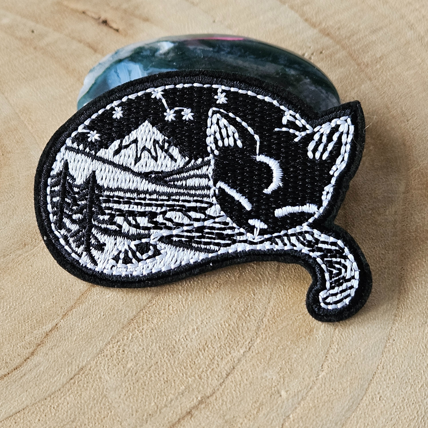 Strijk embleem - Iron on Patch - Slapende kat