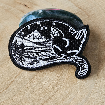 Strijk embleem - Iron on Patch - Slapende kat