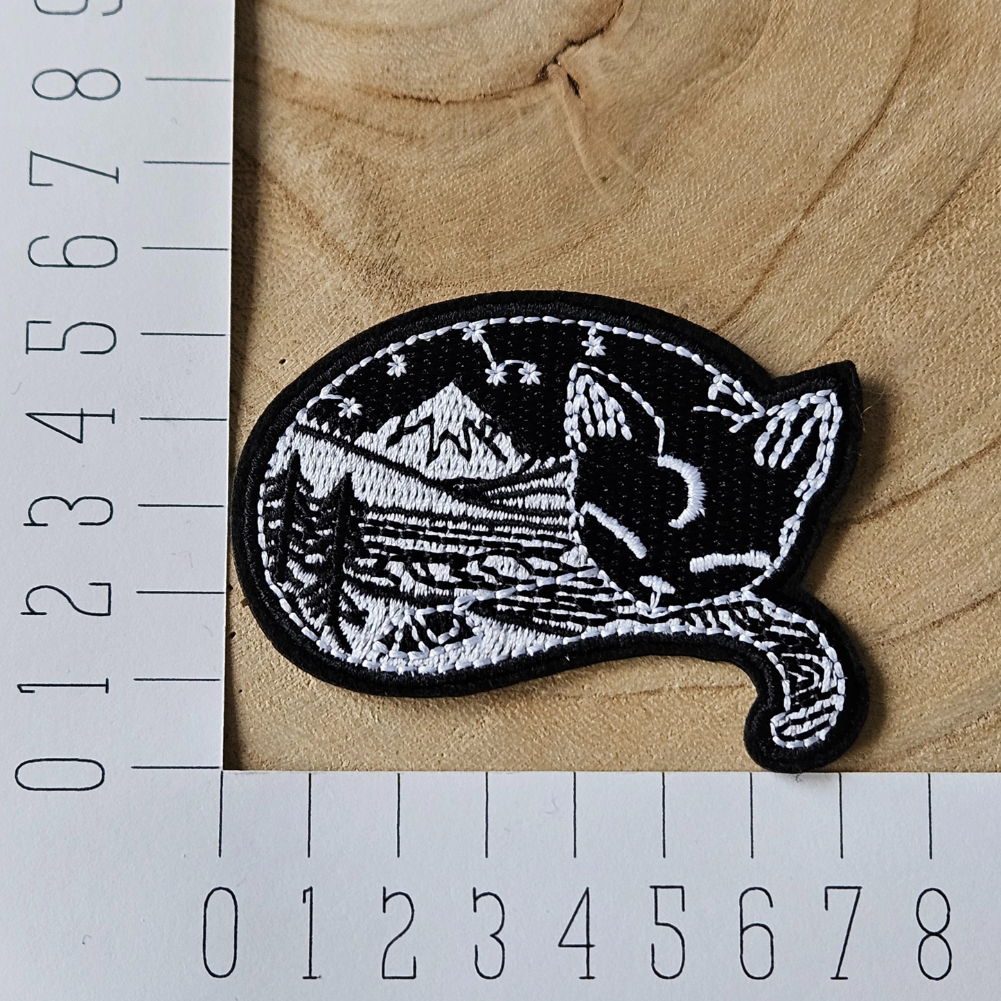 Strijk embleem - Iron on Patch - Slapende kat