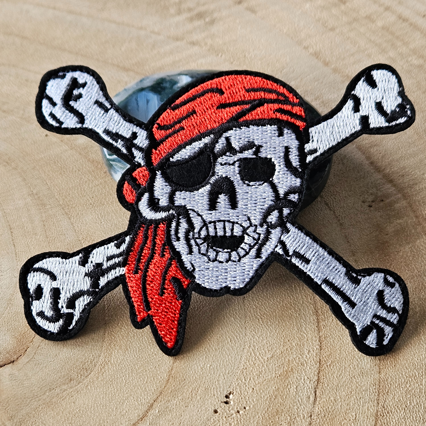 Strijk embleem  -  Iron on Patch - Piraten schedel