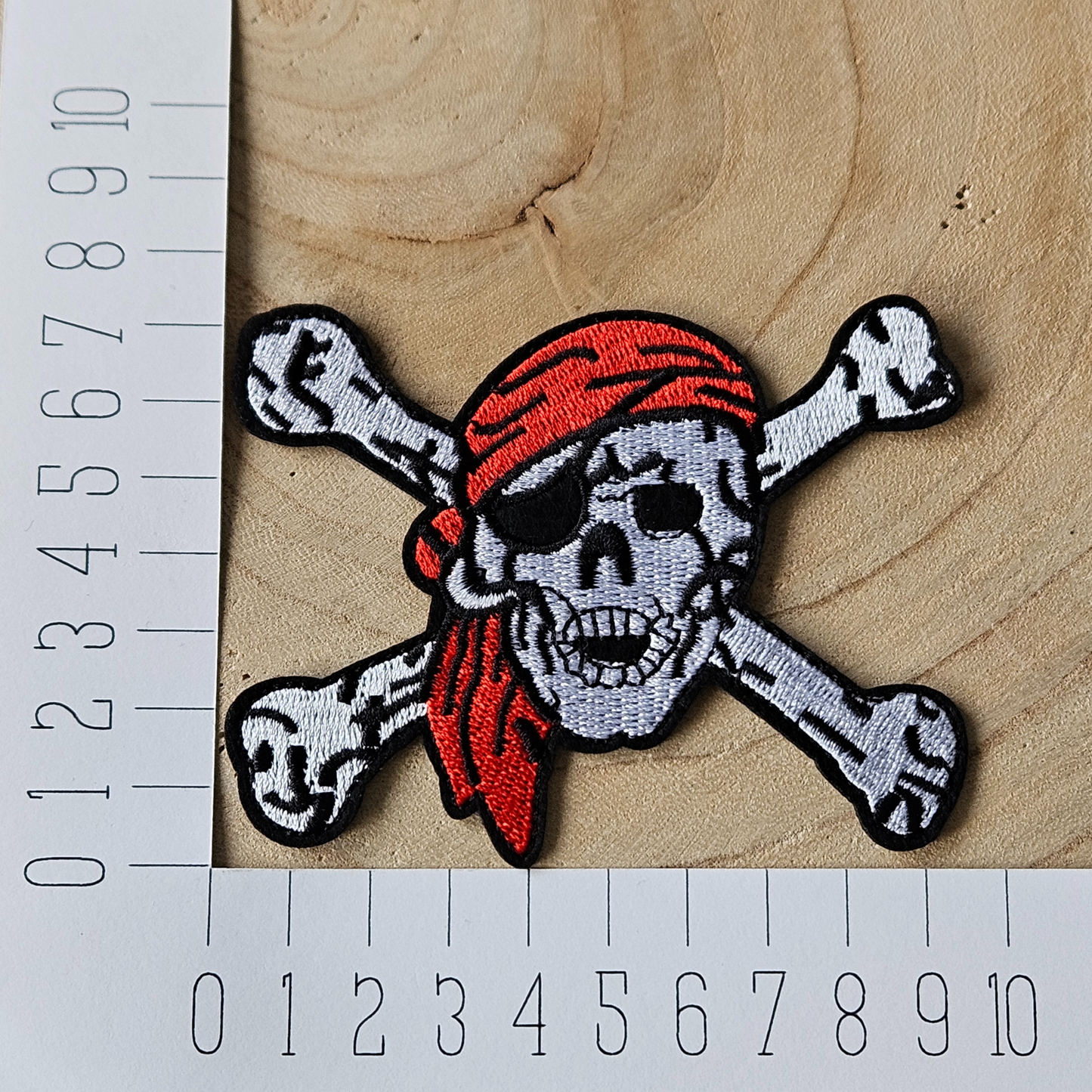 Strijk embleem  -  Iron on Patch - Piraten schedel
