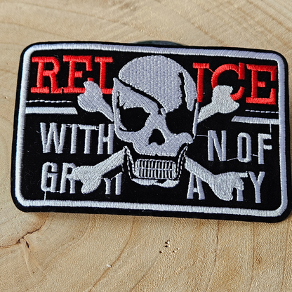 Strijk embleem  -  Iron on Patch - Schedel
