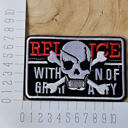 Strijk embleem  -  Iron on Patch - Schedel