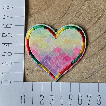 Strijk embleem - Iron on Patch - Zeemeermin hart