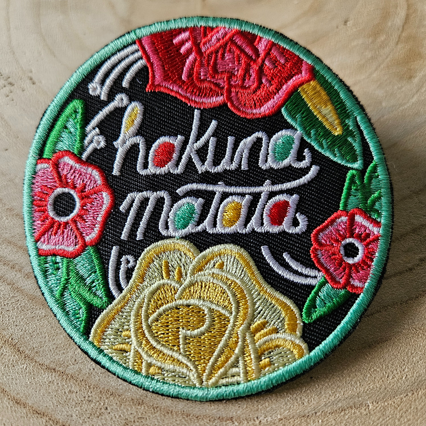 Strijk embleem - Iron on Patch - Hakuna matata - Bloemen