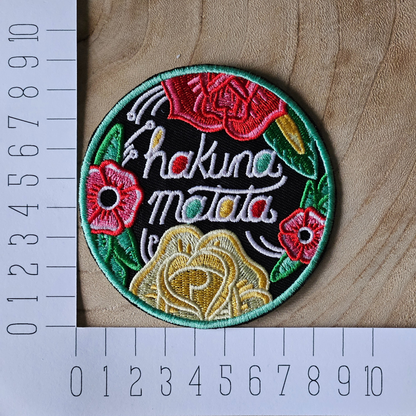 Strijk embleem - Iron on Patch - Hakuna matata - Bloemen