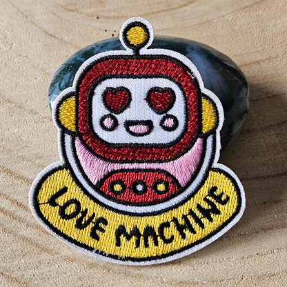 Strijk embleem - Iron on Patch - Love machine