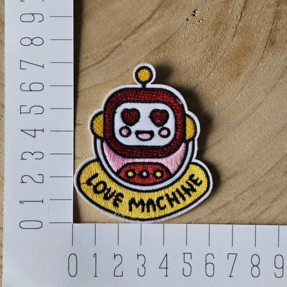 Strijk embleem - Iron on Patch - Love machine
