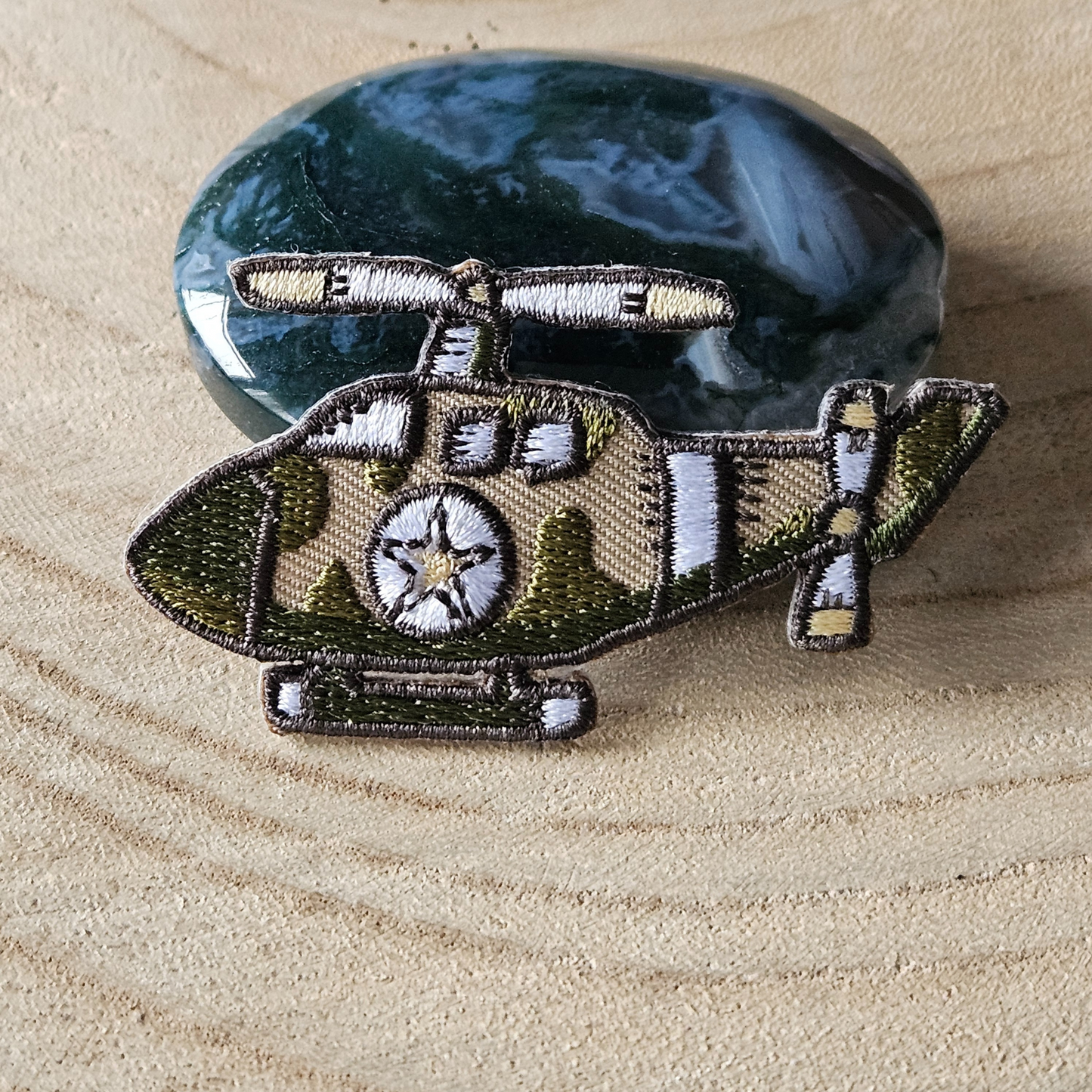 Strijk embleem - Iron on Patch - Militaire helikopter