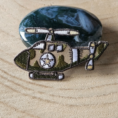 Strijk embleem - Iron on Patch - Militaire helikopter