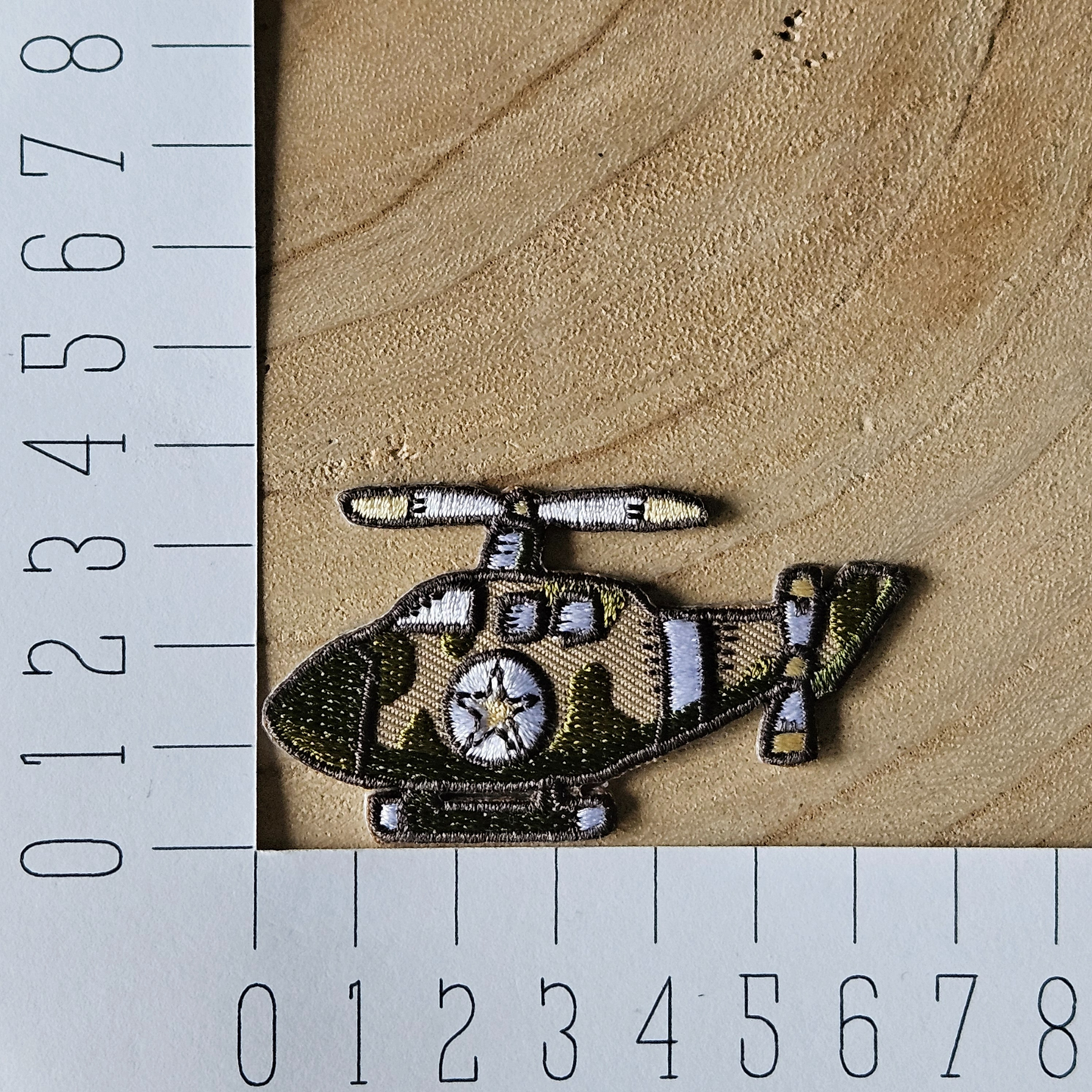 Strijk embleem - Iron on Patch - Militaire helikopter