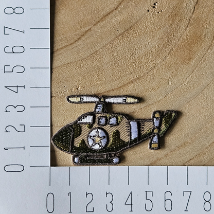 Strijk embleem - Iron on Patch - Militaire helikopter